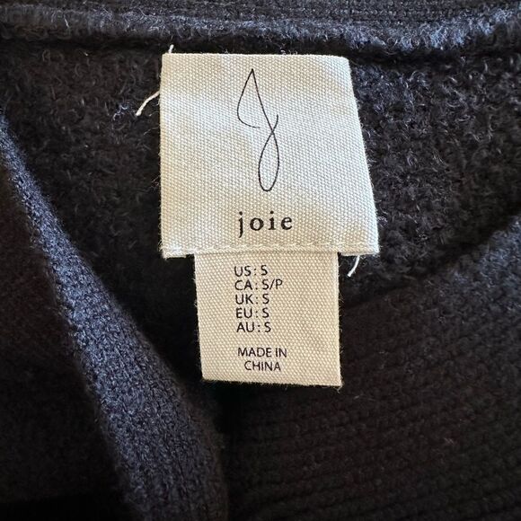 Joie Black Teddy Super Soft V-Neck Cardigan Sweater Size Small - Picture 3 of 4